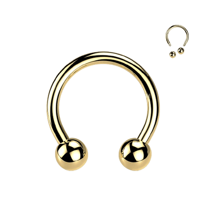 Implant Grade Titanium Externally Threaded PVD Plated Horseshoe Horseshoe Skin Metals
