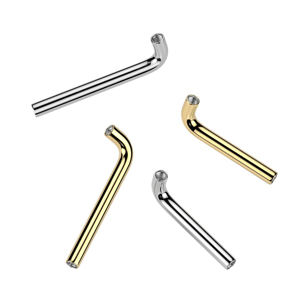 Implant Grade Titanium Internally Threaded L Bent Christina Piercing