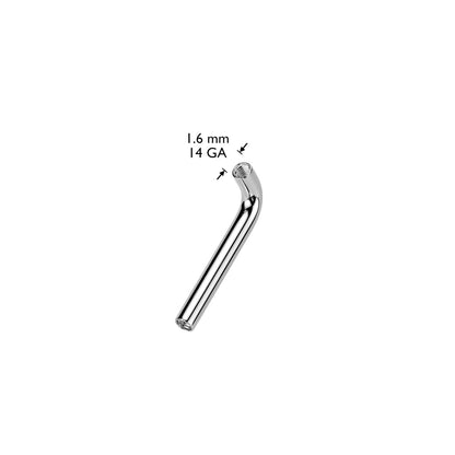 Implant Grade Titanium Internally Threaded L Bent Christina Piercing