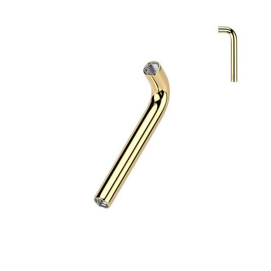 Implant Grade Titanium Internally Threaded L Bent Christina Piercing Christina Skin Metals