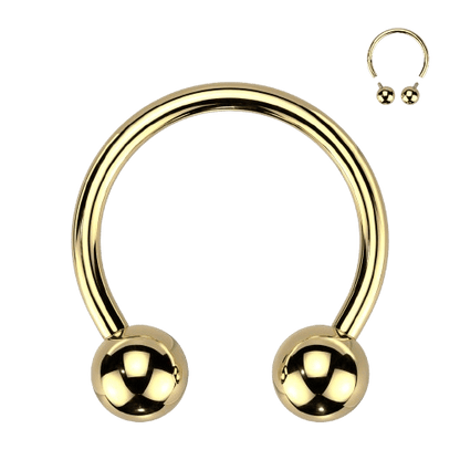 Implant Grade Titanium Internally Threaded PVD Plated Horseshoe Horseshoe Skin Metals