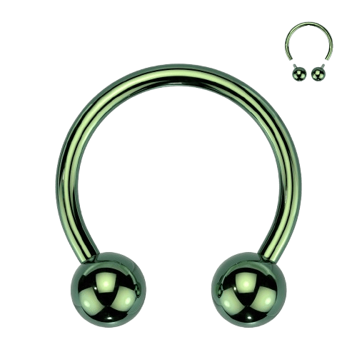 Implant Grade Titanium Internally Threaded PVD Plated Horseshoe Horseshoe Skin Metals