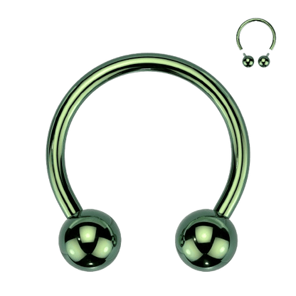 Implant Grade Titanium Internally Threaded PVD Plated Horseshoe Horseshoe Skin Metals