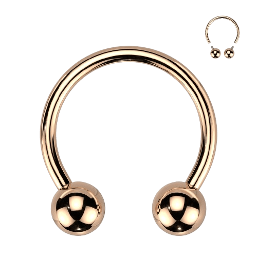 Implant Grade Titanium Internally Threaded PVD Plated Horseshoe Horseshoe Skin Metals