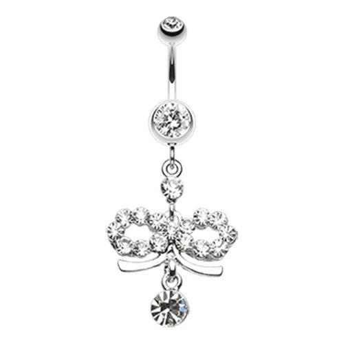 Infinity Dazzle Belly Button Ring Navel Ring Impulse Piercings Clear