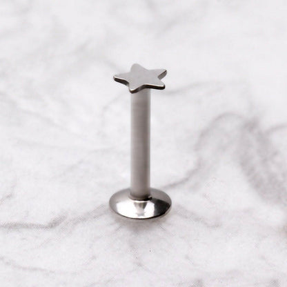 Internally Threaded 316L Stainless Steel Star Labret