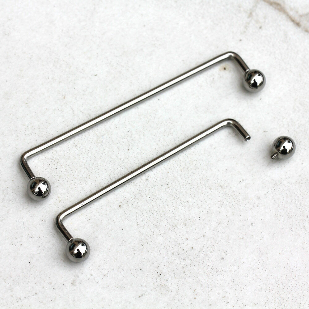 Internally Threaded 316L Surgical Steel 90 Degree Surface Barbell