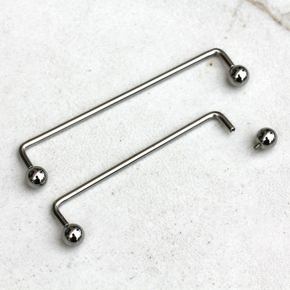 Internally Threaded 316L Surgical Steel 90 Degree Surface Barbell