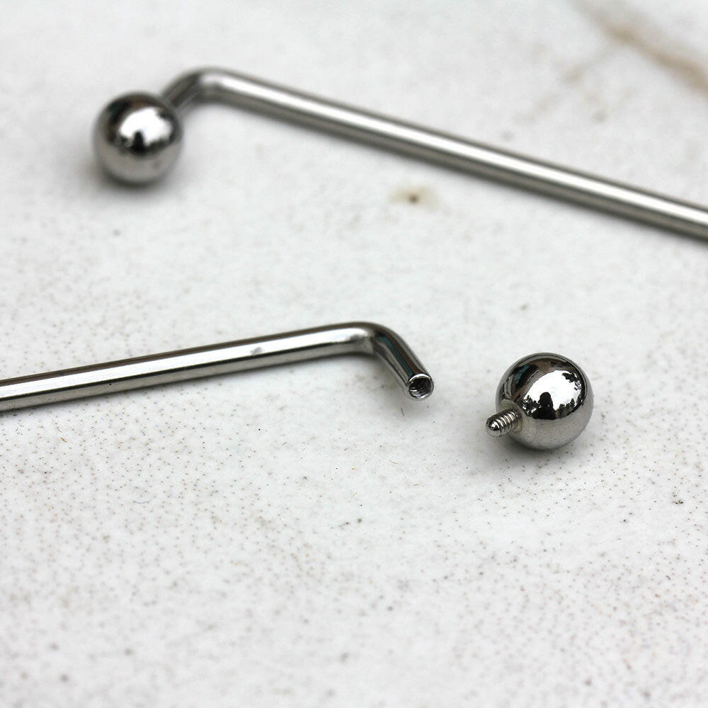 Internally Threaded 316L Surgical Steel 90 Degree Surface Barbell