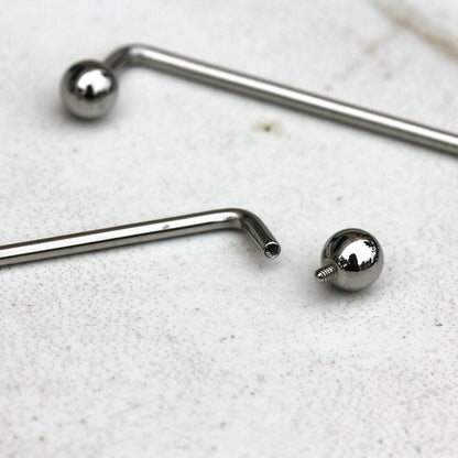 Internally Threaded 316L Surgical Steel 90 Degree Surface Barbell