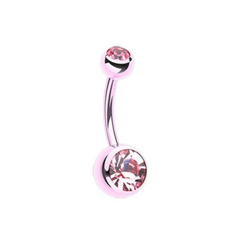 Jelly Belly Unity Gem Belly Button Ring Navel Ring Impulse Piercings Light Pink