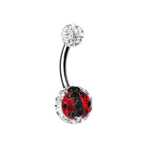 Ladybug Multi-Sprinkle Dot Belly Button Ring Navel Ring Impulse Piercings