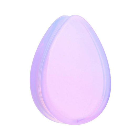 Lavender Opalite TearDrop Double Flared Ear Gauge Plug Plugs Impulse Piercings 2 GA (6.5mm)