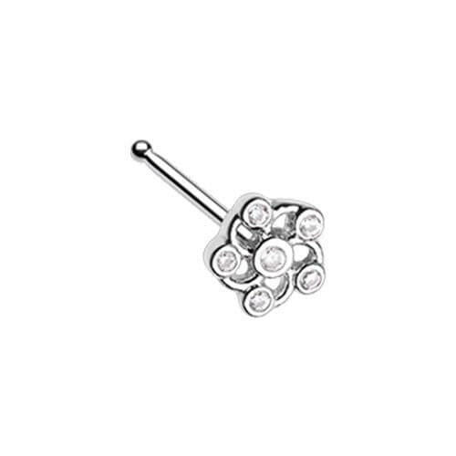 Lavish Flower CZ Nose Stud Ring Nose Ring Impulse Piercings