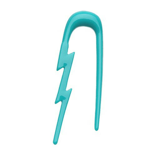 Lightning Bolt Acrylic Ear Gauge Buffalo Taper Tapers Impulse Piercings 14 GA (1.6mm) Teal