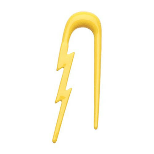 Lightning Bolt Acrylic Ear Gauge Buffalo Taper Tapers Impulse Piercings 14 GA (1.6mm) Yellow