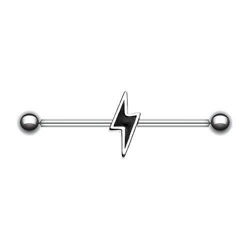 Lightning Bolt Industrial Barbell Industrial Barbell Impulse Piercings