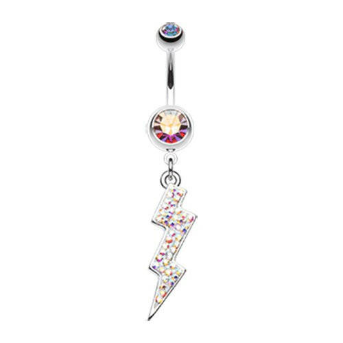 Lightning Bolt Radiance Belly Button Ring Navel Ring Impulse Piercings Aurora Borealis