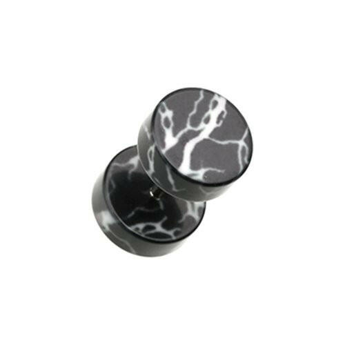 Lightning Thunder Acrylic Fake Plug Fake Plug Impulse Piercings 16 gauge (1.2mm)