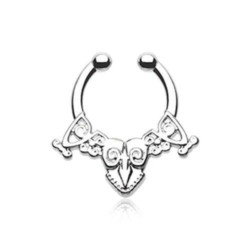 Luria Tribal Filigree Fake Septum Clip-On Ring Fake Septum Ring Impulse Piercings