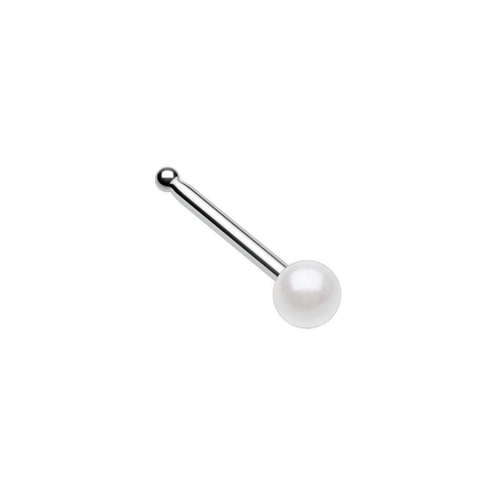 Luster Pearl Ball Steel Nose Stud Ring Nose Ring Impulse Piercings