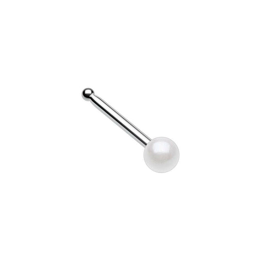 Luster Pearl Ball Steel Nose Stud Ring Nose Ring Impulse Piercings Default Title