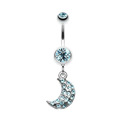 Moon Beam Belly Button Ring Navel Ring Impulse Piercings Aqua