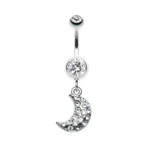 Moon Beam Belly Button Ring Navel Ring Impulse Piercings Clear