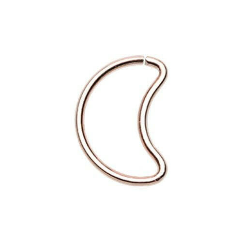 Moon Shaped Bendable Twist Hoop Ring Cartilage Earring Impulse Piercings Rose Gold