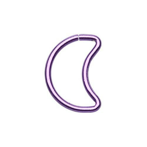 Moon Shaped Bendable Twist Hoop Ring Cartilage Earring Impulse Piercings Purple