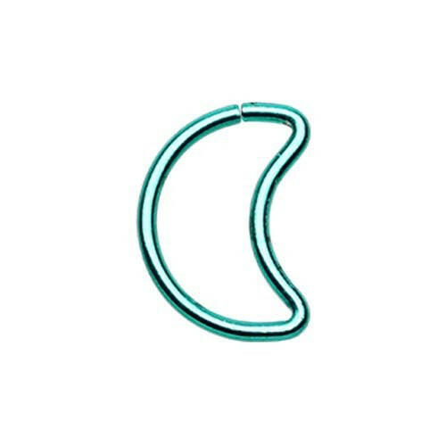 Moon Shaped Bendable Twist Hoop Ring Cartilage Earring Impulse Piercings Teal