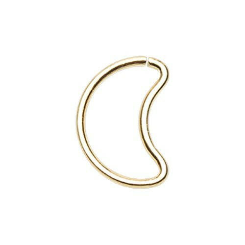 Moon Shaped Bendable Twist Hoop Ring Cartilage Earring Impulse Piercings Gold