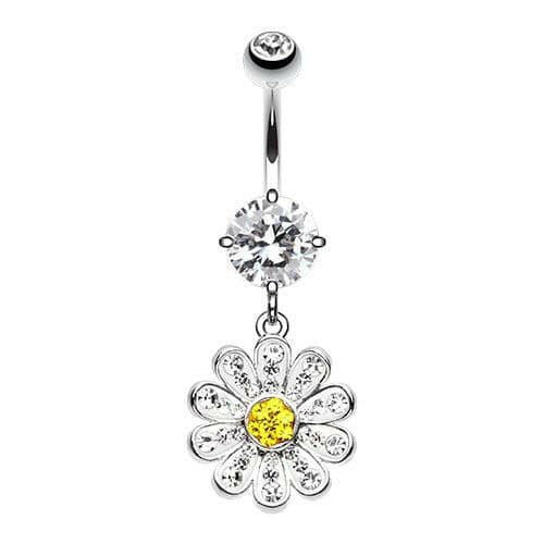 Multi-Sprinkle Dot Cutesy Daisy Belly Button Ring Navel Ring Impulse Piercings