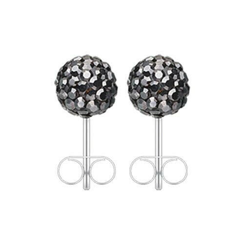 Multi-Sprinkle Dot Multi Gem Aurora Ball Ear Stud Earrings Earring Impulse Piercings 3mm Hematite