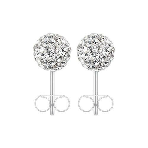 Multi-Sprinkle Dot Multi Gem Ball Ear Stud Earrings Earring Impulse Piercings 8mm Clear