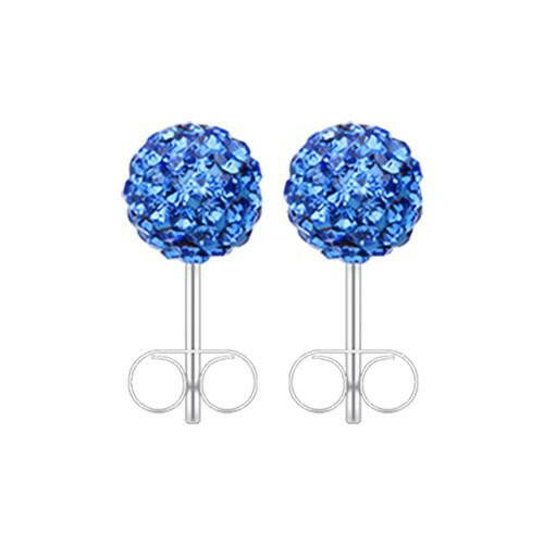 Multi-Sprinkle Dot Multi Gem Ball Ear Stud Earrings Earring Impulse Piercings 6mm Capri Blue