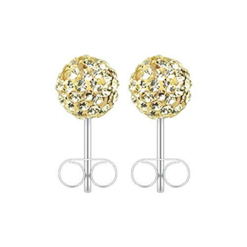 Multi-Sprinkle Dot Multi Gem Ball Ear Stud Earrings Earring Impulse Piercings 6mm Yellow