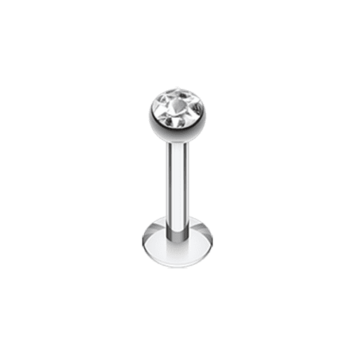 Multi-Sprinkle Dot Multi Gem Dome Labret Labret Impulse Piercings 16 GA (1.2mm) Clear