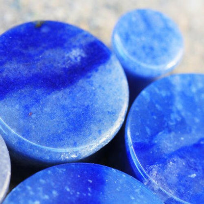 Natural Blue Aventurine Stone Saddle Plug Plugs Impulse Piercings