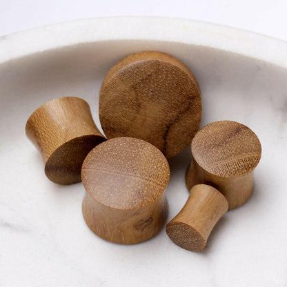 Natural Organic Teak Wood Saddle Plug Plugs Impulse Piercings