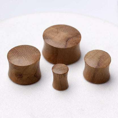 Natural Organic Teak Wood Saddle Plug Plugs Impulse Piercings