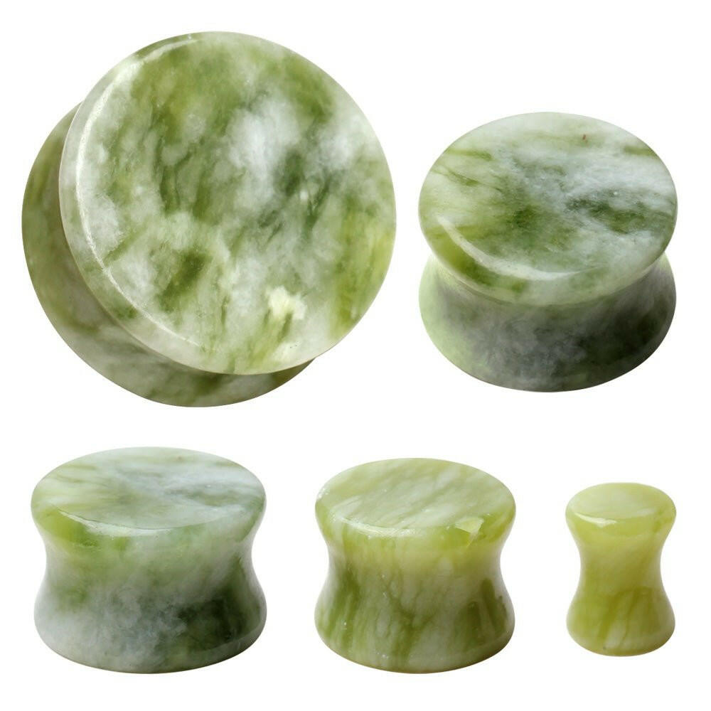 Natural South Jade Stone Saddle Plug Plugs Impulse Piercings