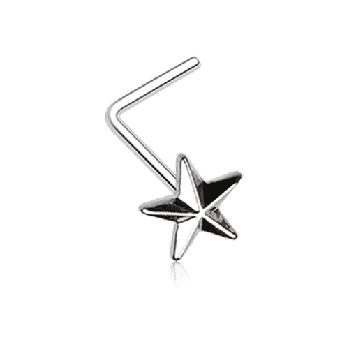 Nautical Star Icon L-Shaped Nose Ring Nose Ring Impulse Piercings