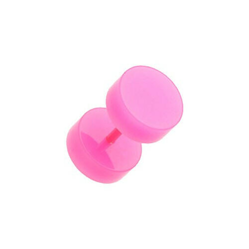 Neon Acrylic Fake Plug Fake Plug Impulse Piercings 16 gauge (1.2mm) Pink