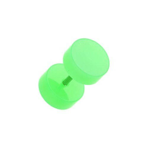 Neon Acrylic Fake Plug Fake Plug Impulse Piercings 16 gauge (1.2mm) Green