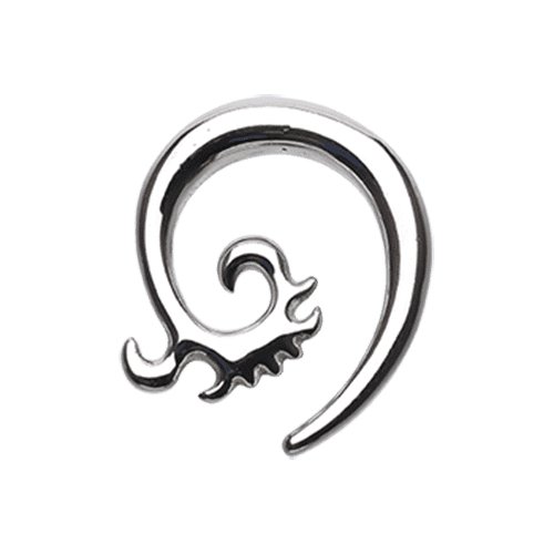 Oceanic Waves Steel Ear Gauge Spiral Hanging Taper Tapers Impulse Piercings 14 GA (1.6mm)