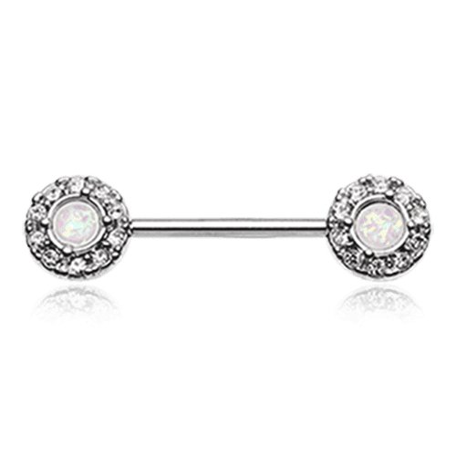 Opal Elegance Nipple Barbell Ring Nipple Ring Impulse Piercings