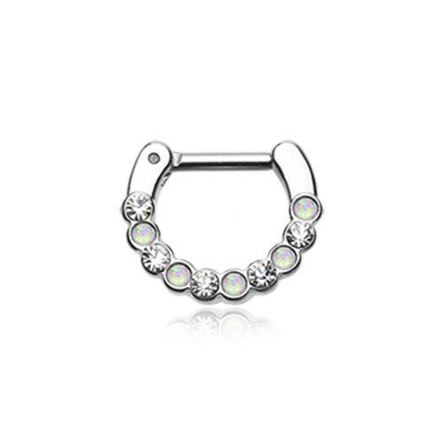 Opal Paradigm Septum Clicker Septum Ring Impulse Piercings 16 GA (1.2mm) 1/4" (6mm)