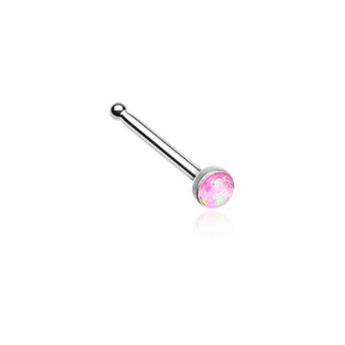 Opal Sparkle Nose Stud Ring Nose Ring Impulse Piercings 20 GA (0.8mm) Pink