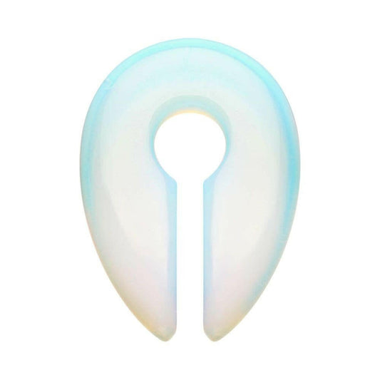 Opalite Stone Keyhole Ear Weight Gauge Hanger Tapers Impulse Piercings 2 GA (6.5mm)